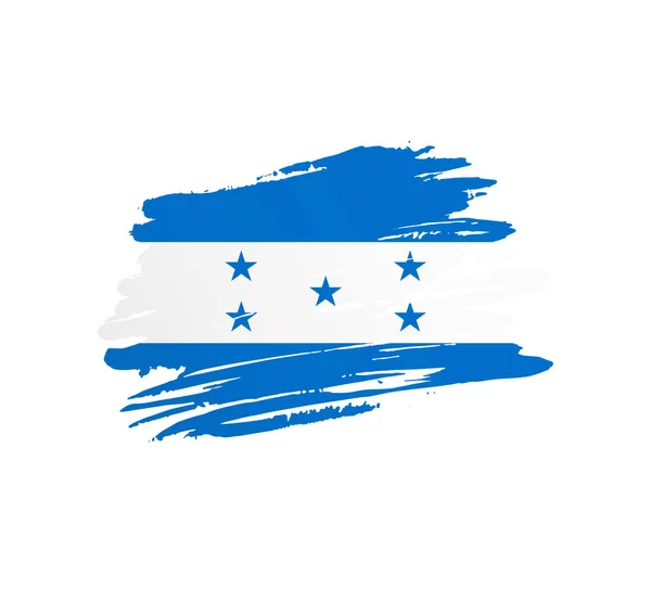 Honduras Vlag Natie Vector Land Vlag Bevend Grunge Krassende Penseelstreek — Stockvector