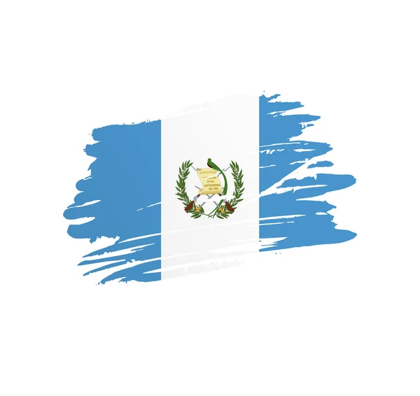 グアテマラの旗 国家ベクトル国の旗は グランジスクラッチブラシストロークでトレキュレート — ストックベクタ
