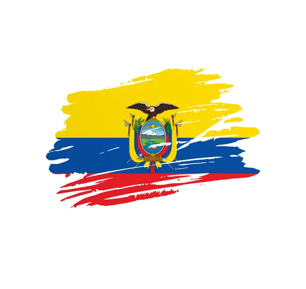Ecuador Bandiera Nazione Vettoriale Bandiera Del Paese Trextured Grunge Colpo — Vettoriale Stock