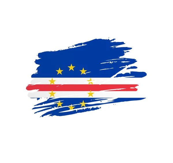 Cape Verde Flag Národní Vektor Země Vlajky Trextured Grunge Scratchy — Stockový vektor
