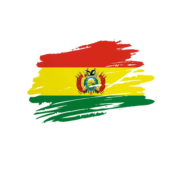 Bandeira Bolívia Bandeira País Vetor Nação Trextured Grunge Arranhão Pincel — Vetor de Stock
