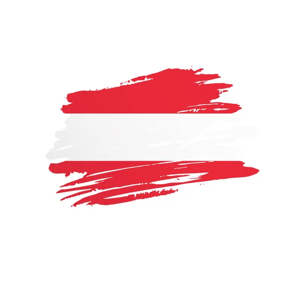 Áustria Bandeira Nação Vetor País Bandeira Trextured Grunge Arranhão Pincel — Vetor de Stock