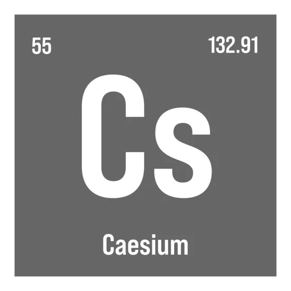 Caesium Periodic Table Element Name Symbol Atomic Number Weight Alkali — Archivo Imágenes Vectoriales