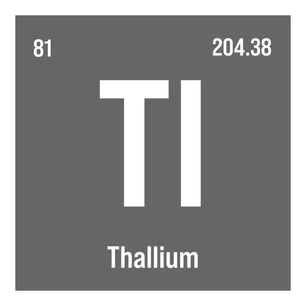 Thallium Periodic Table Element Name Symbol Atomic Number Weight Post — Stock Vector