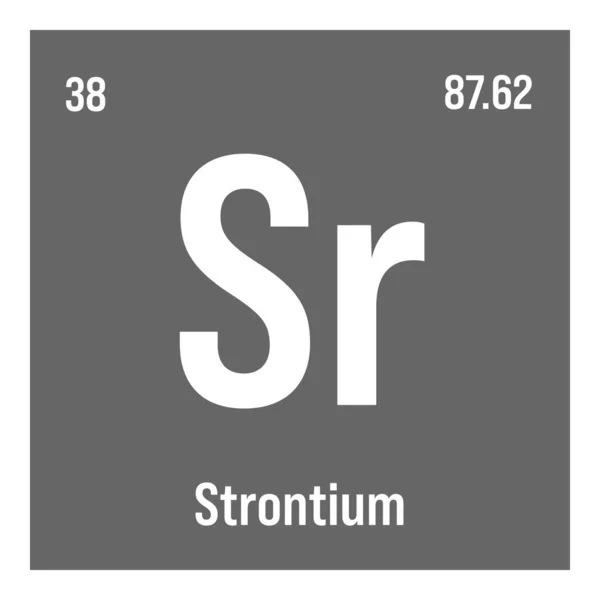 Strontium Periodic Table Element Name Symbol Atomic Number Weight Alkaline — Vetor de Stock