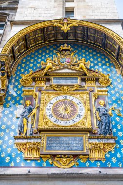 The Conciergerie Clock - the first public clock in Paris, France clipart