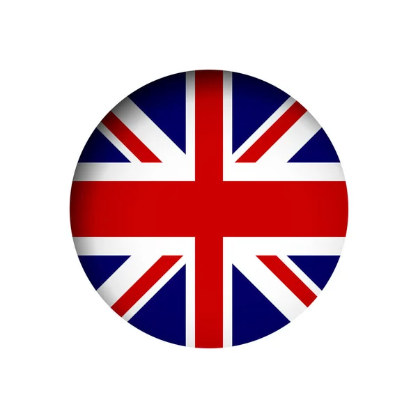 Bandera Del Reino Unido Gran Bretaña Irlanda Del Norte Detrás — Archivo Imágenes Vectoriales