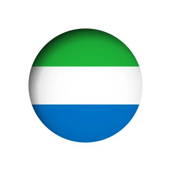 Bandera Sierra Leona Detrás Del Agujero Papel Círculo Cortado Con — Vector de stock