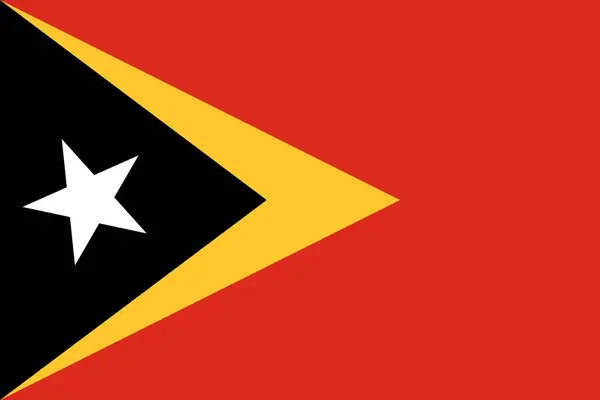 Timor Oriental Vector Bandera Colores Oficiales Relación Aspecto — Vector de stock