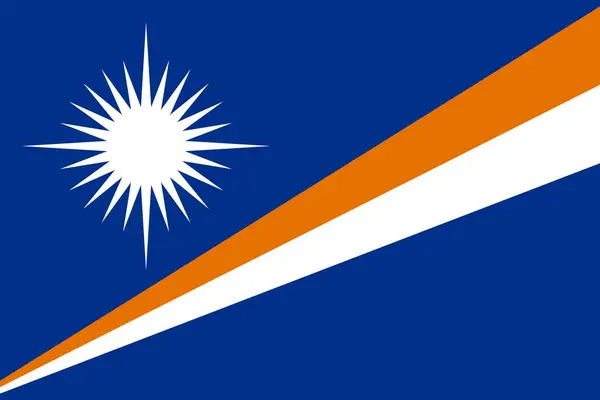 Bandera Vectorial Islas Marshall Colores Oficiales Relación Aspecto — Vector de stock