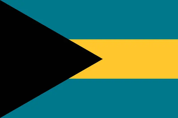Bandera Vectorial Bahamas Colores Oficiales Relación Aspecto — Vector de stock