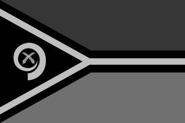 Vanuatu flag - greyscale monochrome vector illustration. Flag in black and white clipart
