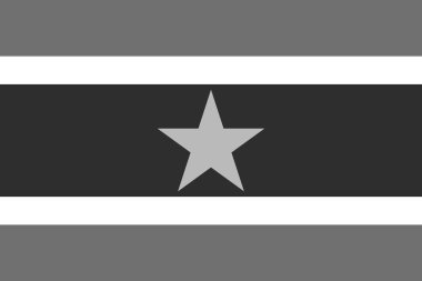 Suriname flag - greyscale monochrome vector illustration. Flag in black and white clipart