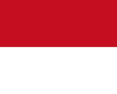 Monaco flag in official colors, dimensions and aspect ratio. Vector flag symbolizing national pride, identity, heritage, patriotism and authority clipart