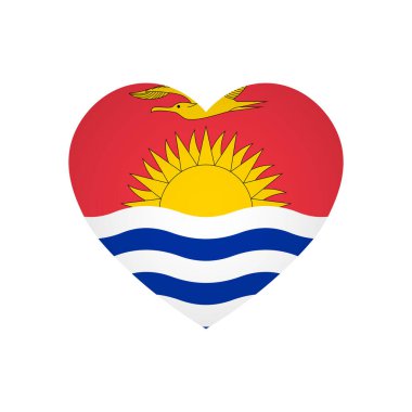 Kiribati flag - rectangle colorful flag representing a country cultural identity and heritage. The essence of national pride and unity. Attached by the corners in a paper album clipart