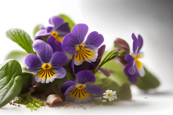 Violet flowers in full color and brilliance. Perfect for projects related to nature, gardens, spring season and romance