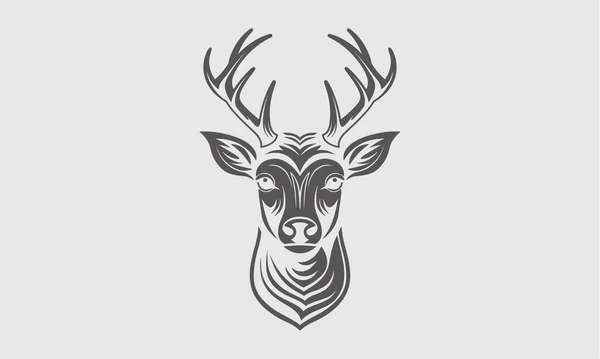 ベクトルアートにおける優雅かつ雄大な鹿 強力な野生動物のシンボルの見事なイラスト — ストックベクタ