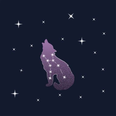 Hercules. Graphics of a set of stars. swings with the outline of the animal.
