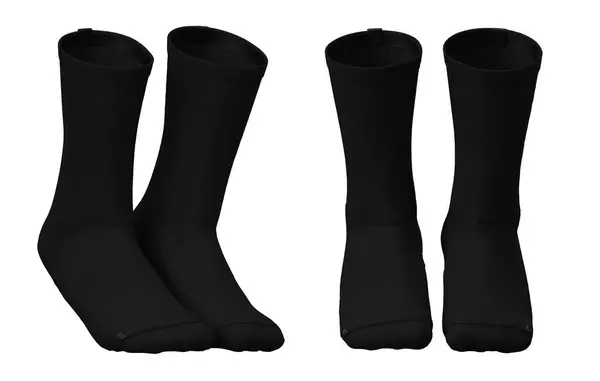 stock image Black crew socks with a sleek design.