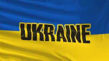 'Ukrayna' kelimesiyle Ukrayna bayrağı animasyonu