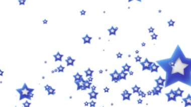 Düşen Mavi Yıldızlar Animasyonu. Yüksek kalite 4k görüntü