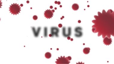 Virüs Uyarı Animasyonu. Yüksek kalite 4k görüntü