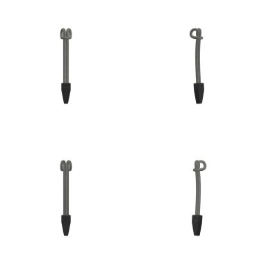 Plastik uçlu Elastik Bungee Cord Çoklu Açı. Ayarlanabilir Döngü Beyaz Arkaplanda izole edildi. Yüksek kalite fotoğraf