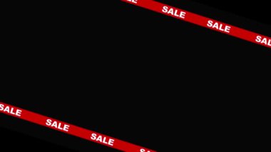 İndirimli metin animasyonlu kırmızı çizgiler. Yüksek kalite 4k görüntü
