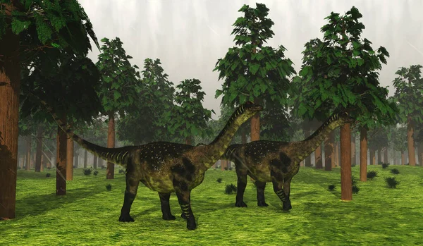 翼龙是生活在南美洲白垩纪的一种食草动物恐龙 — 图库照片