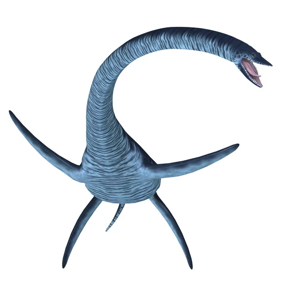 Kretase Döneminde Kuzey Amerika Denizlerde Yaşayan Bir Deniz Plesiosaur Sürüngen — Stok fotoğraf
