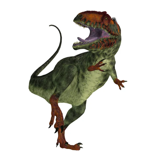 ギガノトサウルスは白亜紀にアルゼンチンに住んでいた肉食の獣脚類恐竜 — ストック写真