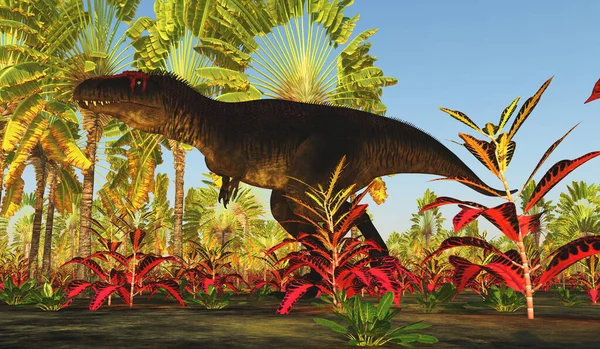 Tyrannotitan是生活在阿根廷白垩纪的食肉兽脚类恐龙 — 图库照片