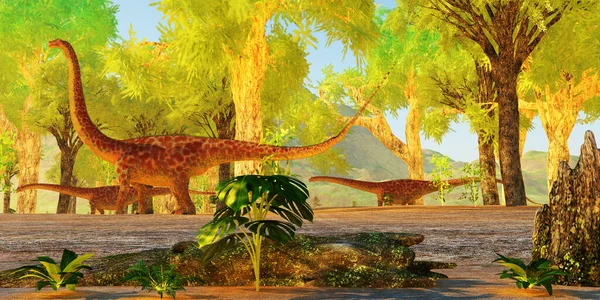 Diplodocus Egy Növényevő Sauropod Dinoszaurusz Volt Aki Észak Amerikában Élt — Stock Fotó