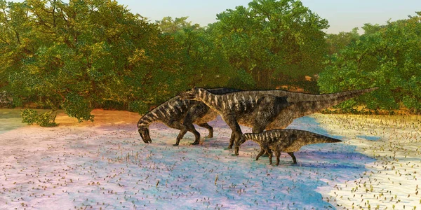 Iguanodon Volt Egy Növényevő Ornithopoda Dinoszauruszok Egyik Neme Amely Kréta — Stock Fotó