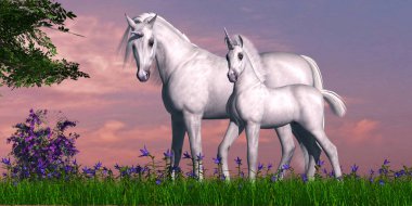 Unicorn, beyaz önlüğü, çatallı toynakları ve boynuzu olan efsanevi bir yaratıktır..