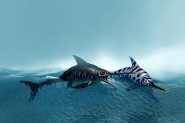 Eurhinosaurus Avrupa'da Jura döneminde yaşamış bir etobur Ichthyosaur sürüngen yapıldı..