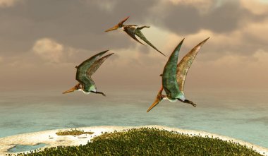 Pteranodon, Kretase Dönemi boyunca Kuzey Amerika 'da yaşamış sürüngen etobur bir Pterosaur' du..