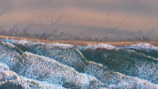 Пляж Патара Сансет Вид Сверху Вниз Воздуха Индейка Дроны Летают — стоковое видео
