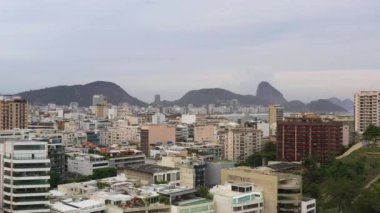 Rio de Janeiro City. Ipanema Neighborhood. Aerial View. Brazil. Drone Flies Sideways and Upwards