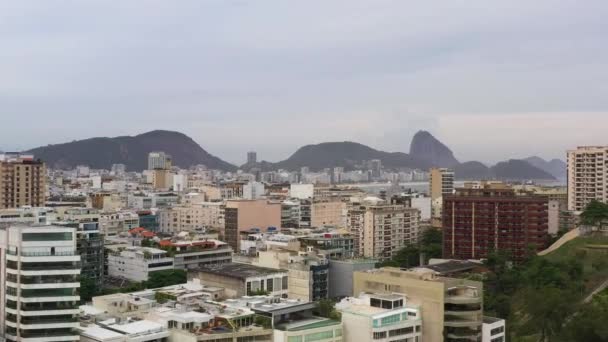 Rio Janeiro City Ipanema Neighborhood Aerial View Brazil Drone Flies — 비디오