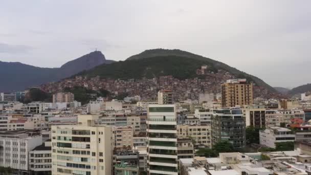Rio Janeiro City Ipanema Neighborhood Aerial View Brazil Drone Flies — 图库视频影像
