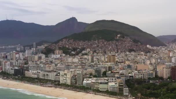 Rio Janeiro City Ipanema Neighborhood Aerial View Brazil Orbiting — Vídeo de Stock