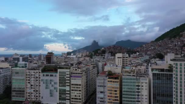 Copacabana Ipanema Neighborhoods Cantagalo Pavao Pavaozinho Favelas Rio Janeiro Brazil — стоковое видео