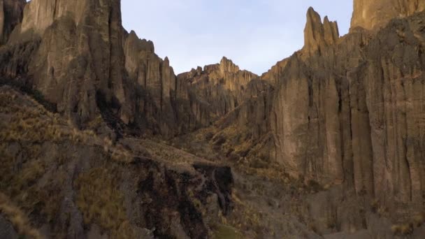Valle Las Animas Spires Σχηματισμός Βράχου Κοντά Στο Παζ Της — Αρχείο Βίντεο