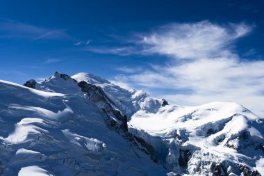 Fransız Alplerinde Mont Blanc Dağı. Fransa.