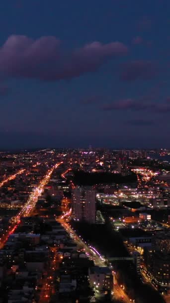 Městská Silueta Jersey City Noci Letecký Pohled New Jersey Spojené — Stock video