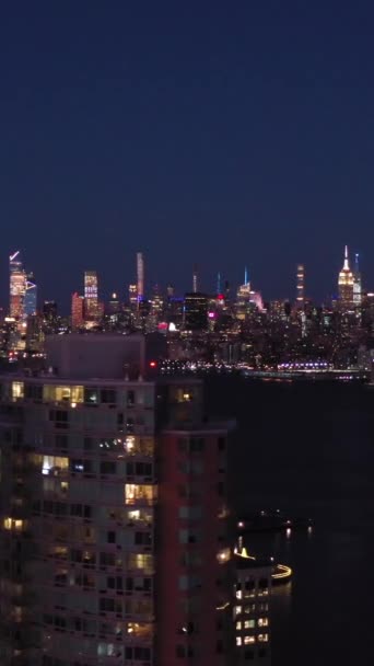 Jersey City Verenigde Staten Januari 2021 Urban Midtown Manhattan New — Stockvideo