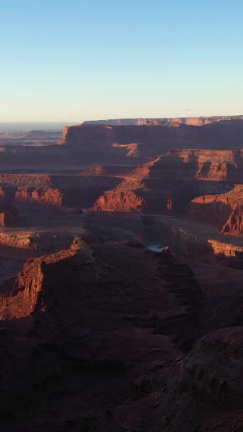 Dead Horse Point State Park All Alba Colorado River Red — Video Stock