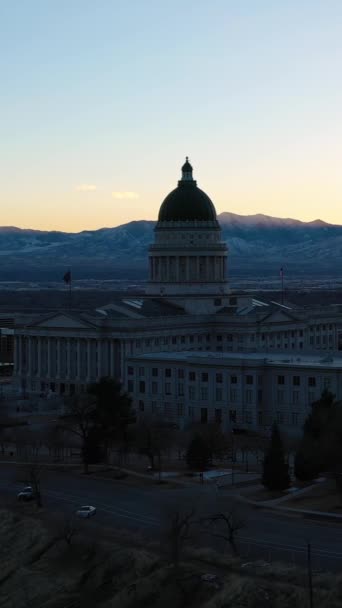 Salt Lake City Usa Januari 2021 Utah State Capitol Bij — Stockvideo