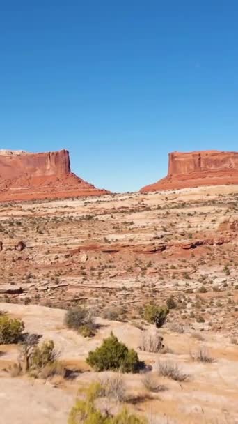 Merrimac Monitor Buttes Sunny Day Légitekintés Grand County Utah Usa — Stock videók